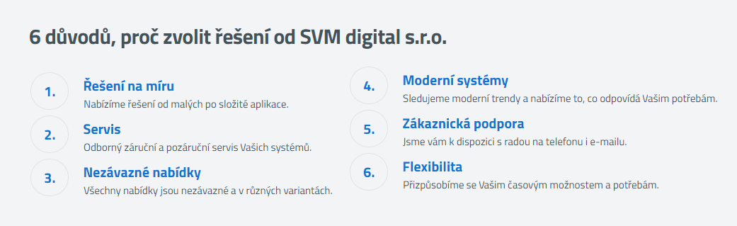 6 důvodů proč SVM digital s.r.o.